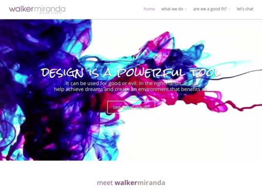 walker+miranda interior design studio – website creation