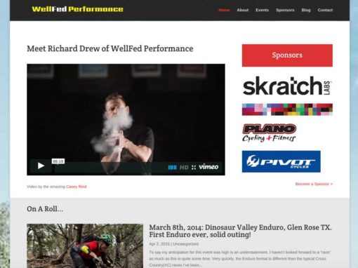 WellFed Performance – Professional Mountain Biker Website Redesign