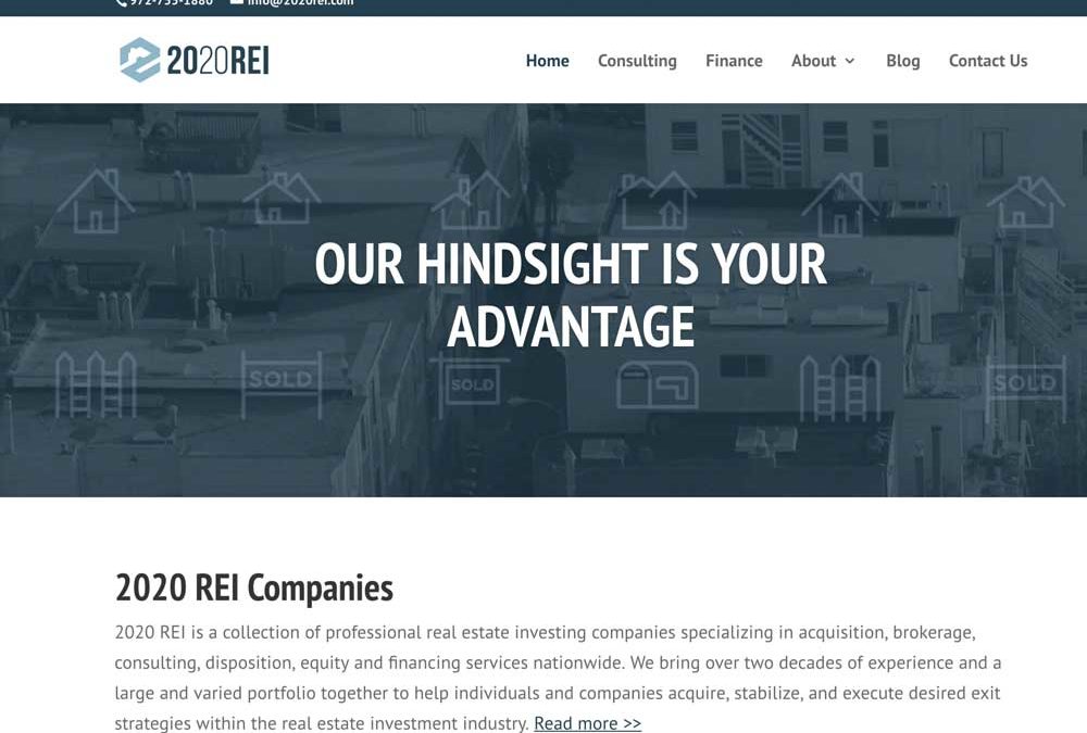 2020 REI Companies – Real Estate Investment Group Website Creation