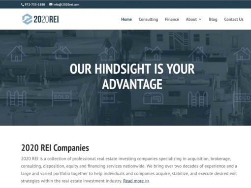 2020 REI Companies – Real Estate Investment Group Website Creation