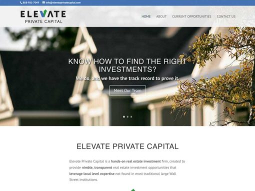 Elevate Private Capital – Private Equity Firm Website Creation