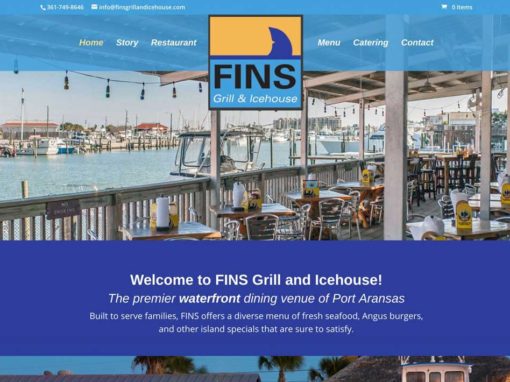 Fins Grill and Icehouse – Website Redesign