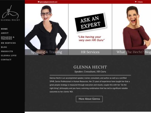 Glenna Hecht – Humanistic Consultant Website Redesign