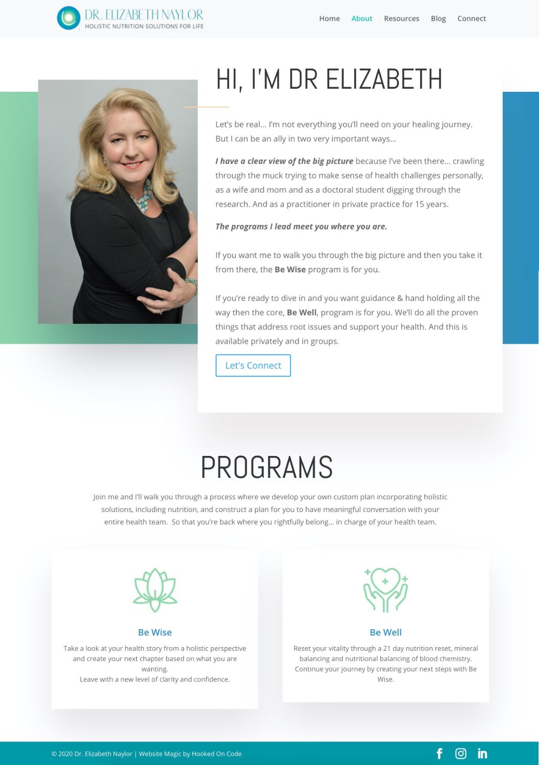 Dr Elizabeth Naylor | Website Creation - Hooked On Code
