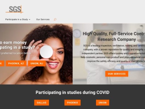 SGS Clinical Studies North America | Website Rebranding