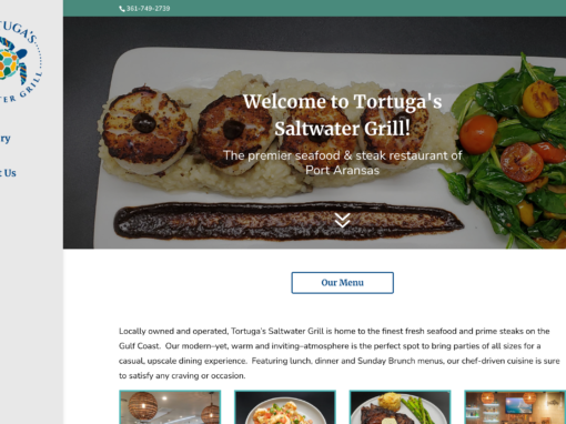 Tortuga’s Saltwater Grill – Website Creation