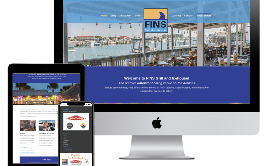 Fins Grill and Icehouse – Website Redesign