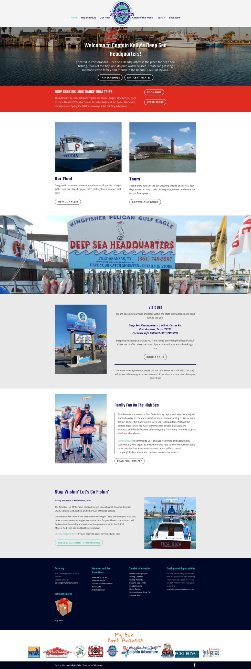 Deep Sea Headquarters Website Redesign Hooked On Code   DSH Old Home 980x2607 