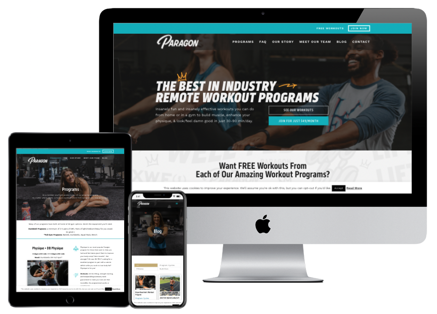 Paragon Training Methods | Website Redesign