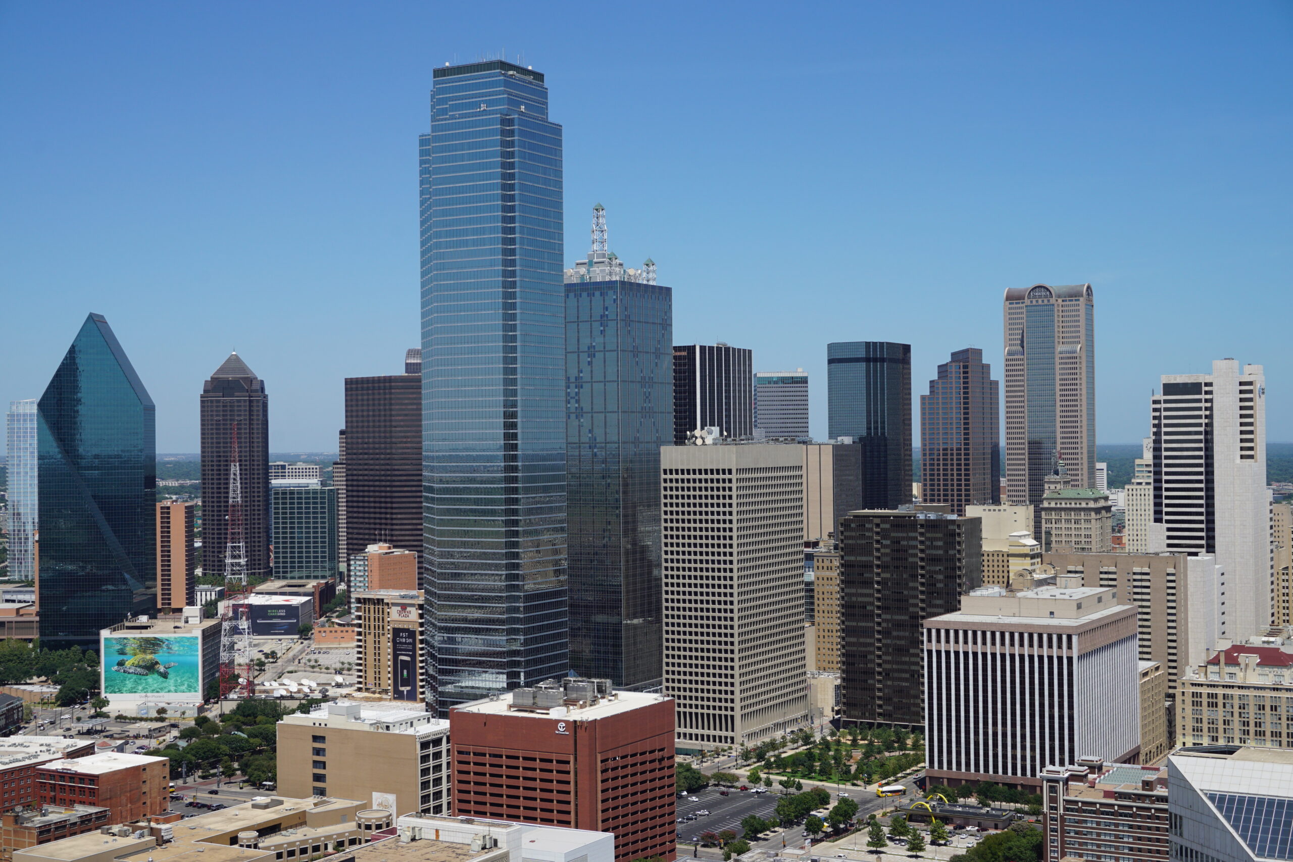 web-design-agency-dallas A view of the Dallas skyline from the GeO-Deck of Reunion Tower in Dallas, Texas (United States)